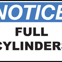 Full Cylinders Eco Notice Signs Available In Different Sizes and Materials