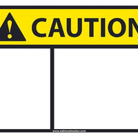 CAUTION (HEADER ONLY), 7X10, .050 PLASTIC