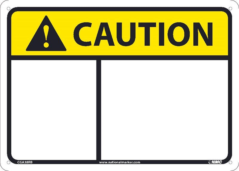 CAUTION (HEADER ONLY), 7X10, .050 PLASTIC