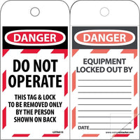 Danger Do Not Operate Lockout Tags | LOTAG10
