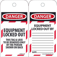 Danger Equipment Locked Out Lockout Tags | LOTAG17

