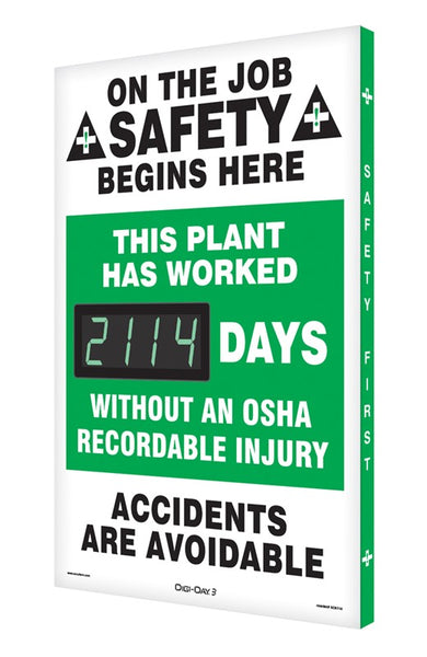 Digi-Day® 3 Electronic Safety Scoreboards: This Plant Has Worked _Days Without An OSHA Recordable Injury
