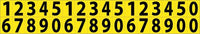 NUMBER CARD, 5/8" 0-9 (32 NUMBERS/CARD), PS CLOTH