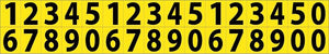 NUMBER CARD, 5/8" 0-9 (32 NUMBERS/CARD), PS CLOTH