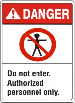 ANSI Z535 Danger Do Not Enter Authorized Personnel Only Signs | AN-01