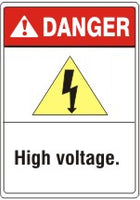 ANSI Z535 Danger High Voltage Signs | AN-07