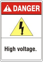 ANSI Z535 Danger High Voltage Signs | AN-07