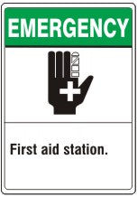 ANSI Z535 Emergency First Aid Station Signs | AN-27