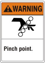 ANSI Z535 Warning Pinch Point Signs | AN-47