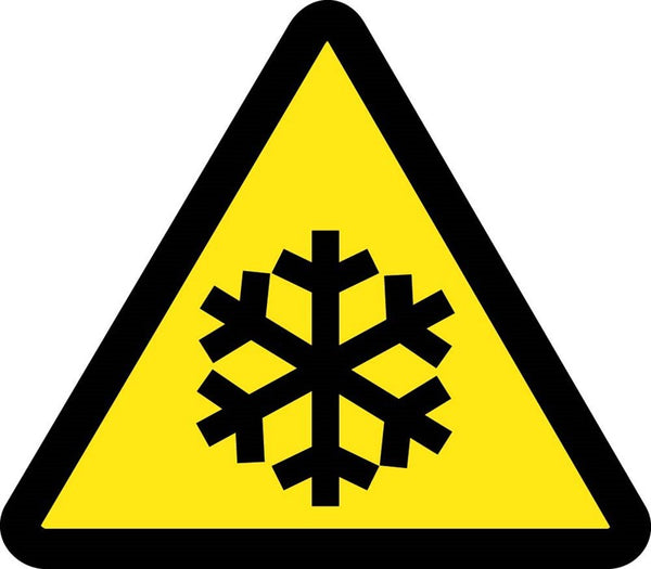 LABEL, GRAPHIC FOR LOW TEMPERATURE HAZARD, 2IN DIA, PS VINYL