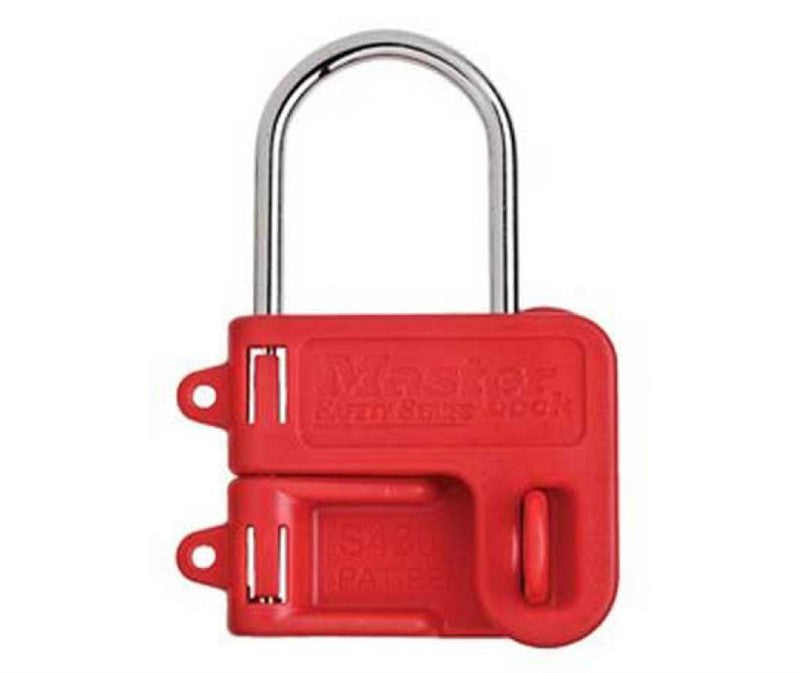 2.25X 3 STEEL HASP WITH RED PLASTIC HANDLE 2.8X4.3X1