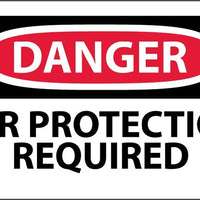 DANGER, EAR PROTECTION REQUIRED, 3X5, PS VINYL, 5/PK