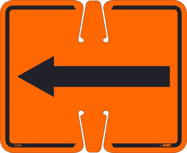 SAFETY CONE ARROW SIGN, 10.375