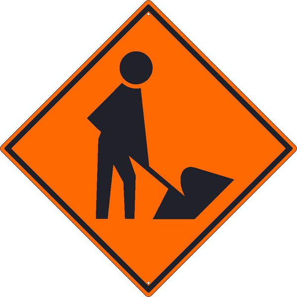 (WORKERS GRAPHIC)SIGN, 30X30, .080 HIP REF ALUM