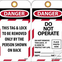 Danger Do Not Operate Lockout Tags | JMTAG2