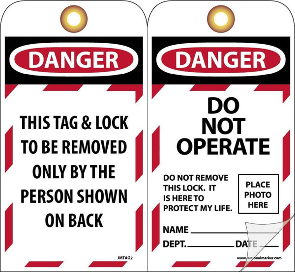Danger Do Not Operate Lockout Tags | JMTAG2