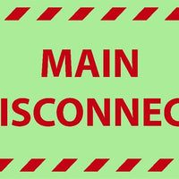 MAIN DISCONNECT, 3X5, PS VINYL, 5/PK
