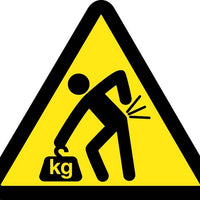 LABEL, GRAPHIC FOR LIFTING HAZARD, 4IN DIA, PS VINYL