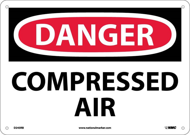 DANGER, COMPRESSED AIR, 10X14, RIGID PLASTIC