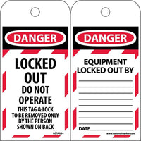 Danger Locked Out Do Not Operate Lockout Tags | LOTAG34
