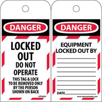 Danger Locked Out Do Not Operate Lockout Tags | LOTAG34