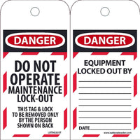 Danger Do Not Operate Maintenance Lock-Out Lockout Tags | LOTAG33
