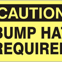 Caution Bump Hat Required Signs | C-0508