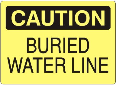 Caution Buried Water Line Signs | C-0511