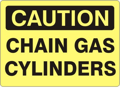Caution Chain Gas Cylinders Signs | C-0808