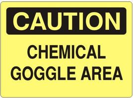 Caution Chemical Goggle Area Signs | C-0809