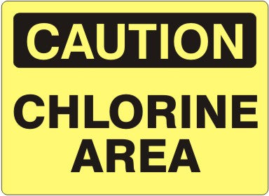 Caution Chlorine Area Signs | C-0812