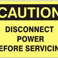 Caution Disconnect Power Before Servicing Signs | C-1103