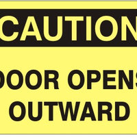 Caution Door Opens Outward Signs | C-1144