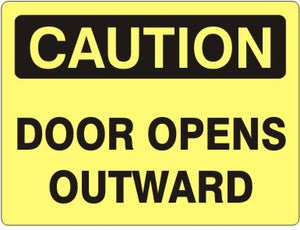 Caution Door Opens Outward Signs | C-1144