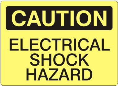 Caution Electrical Shock Hazard Signs | C-1613