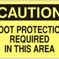 Caution Foot Protection Required In This Area Signs | C-2613
