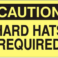 Caution Hard Hats Required Signs | C-3708