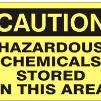 Caution Hazardous Chemicals Stored In This Area Signs | C-3711