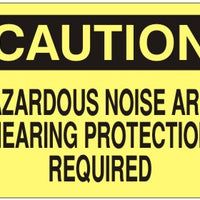Caution Hazardous Noise Area Hearing Protection Required Signs | C-3715