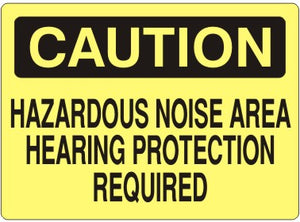 Caution Hazardous Noise Area Hearing Protection Required Signs | C-3715