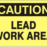 Caution Lead Work Area Signs | C-4506