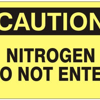 Caution Nitrogen Do Not Enter Signs | C-4701