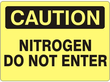Caution Nitrogen Do Not Enter Signs | C-4701