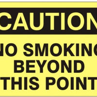 Caution No Smoking Beyond This Point Signs | C-4707