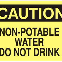 Caution Non-Potable Water Do Not Drink Signs | C-4716