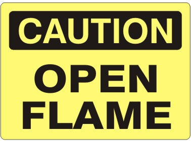 Caution Open Flame Signs | C-5706