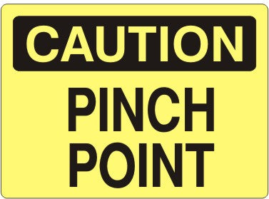 Caution Pinch Point Signs | C-6009
