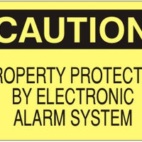 Caution Property Protected By Electronic Alarm System Signs | C-6016