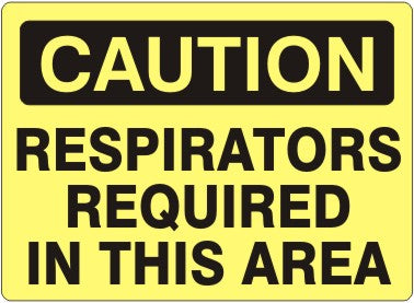 Caution Respirators Required In This Area Signs | C-6607