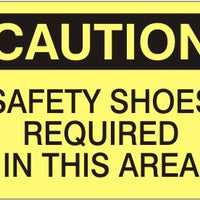 Caution Safety Shoes Required In This Area Signs | C-7105
